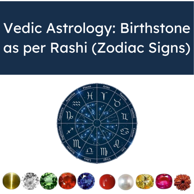 Vedic Astrology: Birthstone as per Rashi (Zodiac Signs)